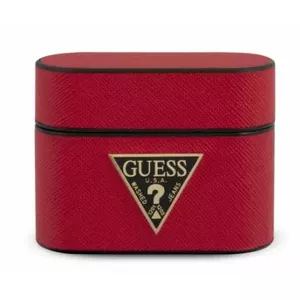 Guess Saffiano Headset Holder Bag for AirPods Pro Red