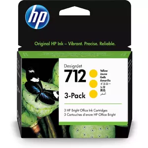 Kārtridžs HP 712 3-pack 29-ml Dzeltenais