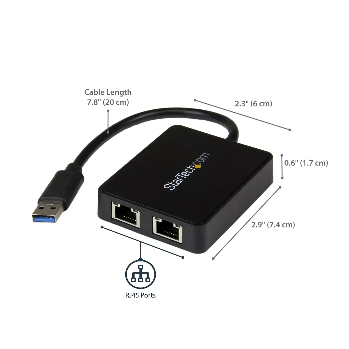 Адаптер Ethernet StarTech.com USB 3.0 Dual Port Gigabit Photo 8