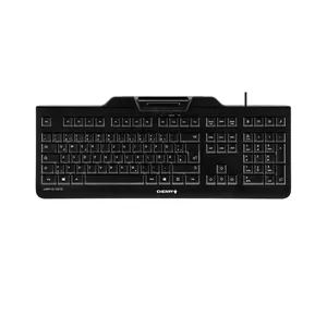 Klavieture CHERRY KC 1000 SC Office USB AZERTY Melna