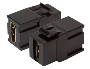 Keystone module EFB Elektronik EB520V2 flat black with HDMI-to-HDMI connectors