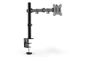 Digitus single monitor desk mount for 15 to 32 inch screens up to 8 kg black with height adjustment and VESA 75x75 to 100x100 mm