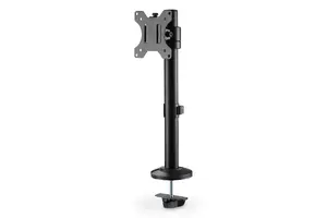 DIGITUS DA-90397 Single Pole Monitor Mount for 15 to 32 Inch Screens up to 8 kg Black Desk Clamp VESA 75x75 and 100x100
