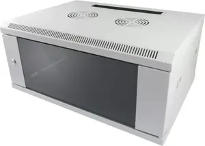Wall-mounted rack cabinet ALLNET ALL-SMC6409GRAU — 9U capacity, 50 kg, key lock, grey