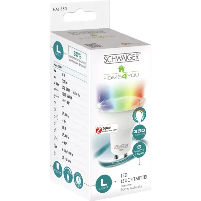 SCHWAIGER HAL550 smart bulb — ZigBee GU10 6 W Photo 3