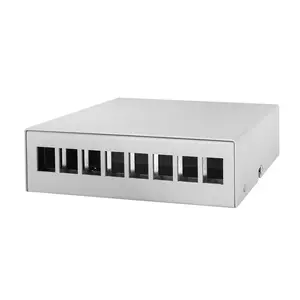 Сетевая распределительная коробка LogiLink NP0093 на 8 портов Keystone, серая