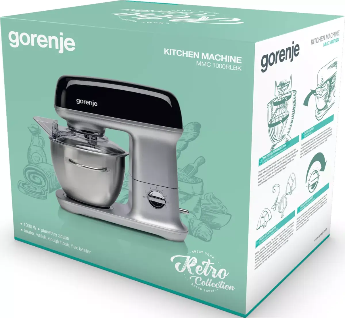 Gorenje MMC1000RLBK кухонный комбайн — 1000 Вт, 4.5 л Photo 4