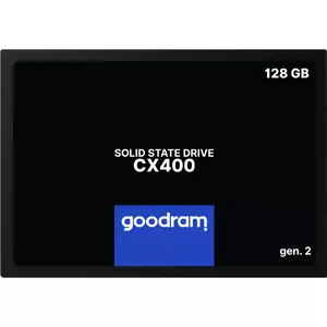 2.5" SATA III SSD GOODRAM SSDPR-CX400-128-G2 — 128 GB, 550/460 MB/s, 3D TLC NAND