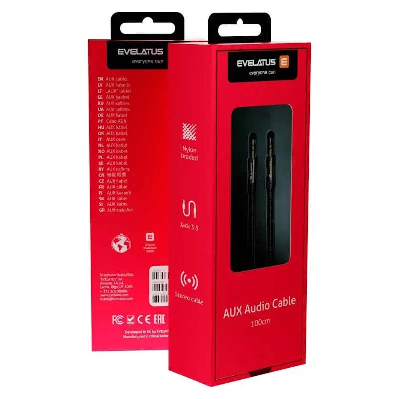Evelatus EAX01 3.5 mm AUX stereo kabelis Photo 4