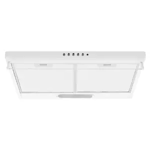 Wall-mounted cooker hood AKPO WK-7 P-3050, white, 500×500×160 mm, 120 mm duct, 253 m³/h, 59 dB
