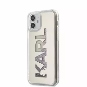 Karl Lagerfeld iPhone 12 5.4'' Liquid Glitter Multi Mirror Cover Silver