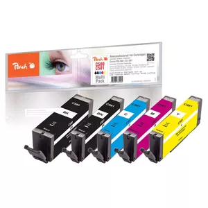 Kārtridžs Peach Canon Nr.580/581 MultiPack Melns Zils Magents Dzeltena