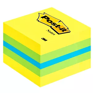 Note Paper Square 3M Post-it 2051L Blue Green Turquoise Yellow