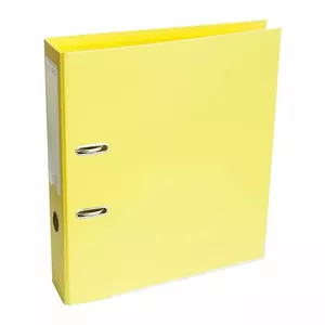 Map folder Eller A4 with 75 mm spine, yellow, metal bottom edge