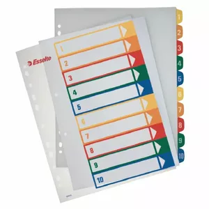 ESSELTE document divider Project A4 Maxi 1–10 plastic, A4, tabs 1–10