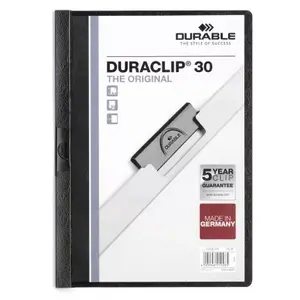 Report Cover Durable Duraclip 30 PVC Black Transparent