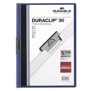 Report Cover Durable Duraclip 30 PVC Blue Transparent