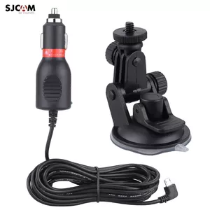 SJCam Oriģinals SJ4000 SJ5000 M10 M20 Sporta Kameru Auto Loga stiprinājums + DC Micro USB Lādētājs 5V 2A 