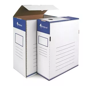 File storage box Forpus FO23002 Cardboard Blue White