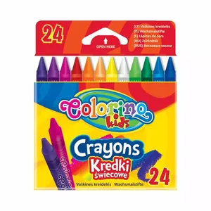 Crayons colorino 24 colors – Wax crayons set, 24 vibrant shades