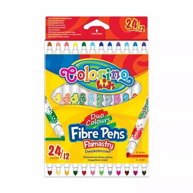 Двусторонние маркеры colorino 12 шт 24 цвета Photo 2