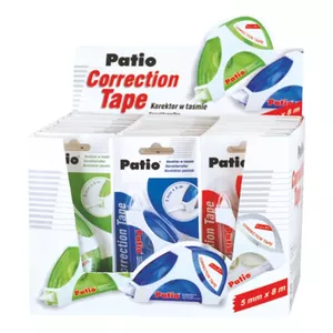 Korekcijas rullītis PATIO 5 mm x 8 m, kabatas lentes aplikators papīram