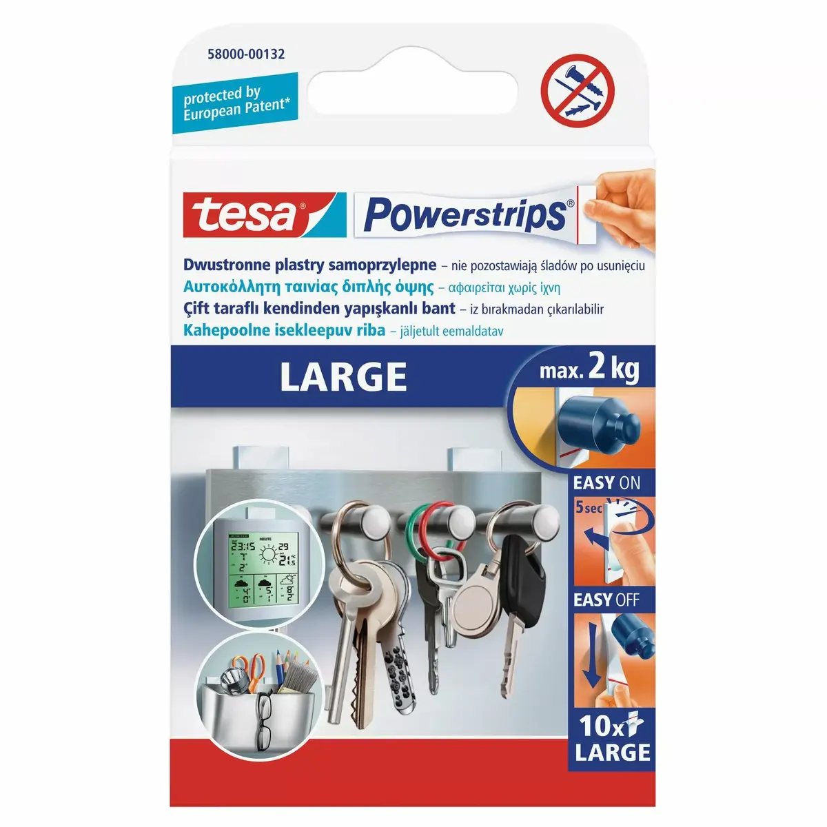 Tesa Powerstrips divpusējas līmlapiņas 10 gab. Photo 2