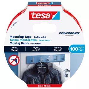Divpusēja līmlente Tesa ULTRA STRONG 5 x 0.019 m, stipra montāžas lente, garums 5 m, platums 19 mm