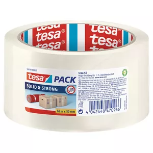 Iepakošanas līmlente Tesa Tesapack SOLID & STRONG caurspīdīga 66 m × 50 mm