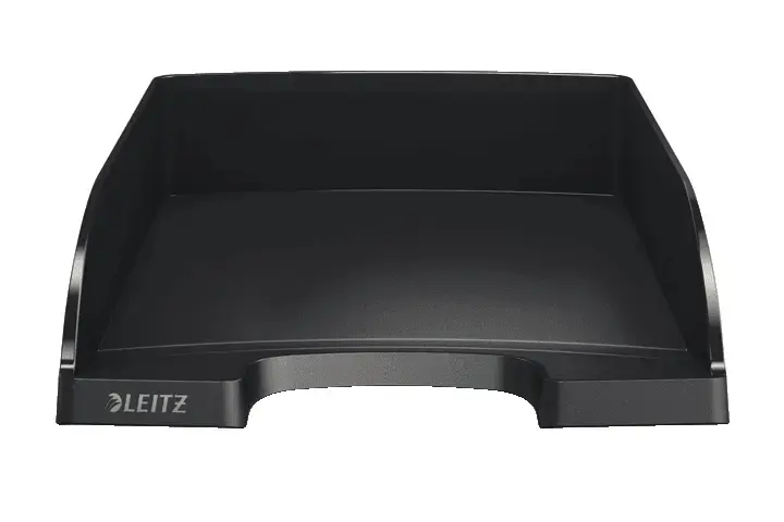 Leitz Plus A4 Letter Tray - Black Plastic Photo 2