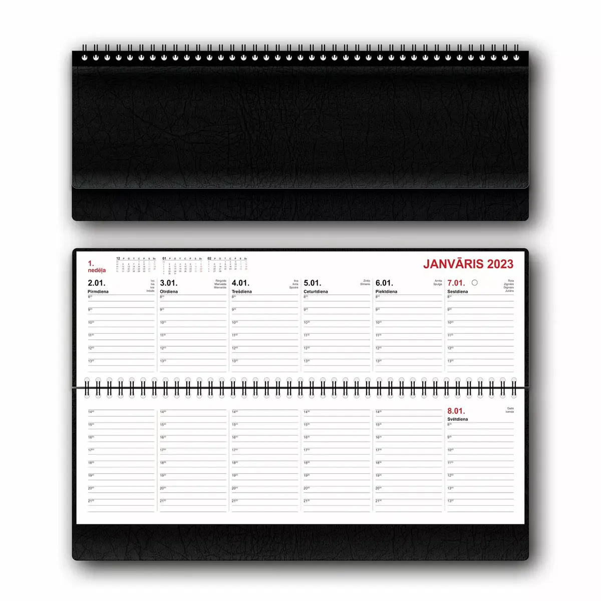 Table calendar mobile serviss Long PVH 2026 Black Photo 1