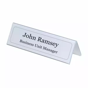 Durable table name card 150-00737 transparent, size 105/210 × 297 mm