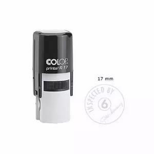 Desk stamp COLOP Printer R17, black body, replacement without ink pad