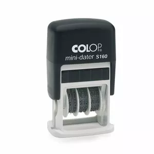 Штамп COLOP Dater S160 формат даты DD.MM.YYYY, черный корпус, синяя подушка