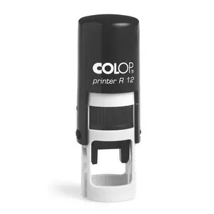 Штамп COLOP Printer R12 самонабивающийся, чёрный корпус, синяя подушка