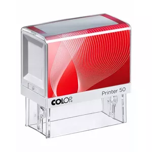 Самонаборная печать COLOP Printer C50, черный корпус с синей штемпельной подушкой