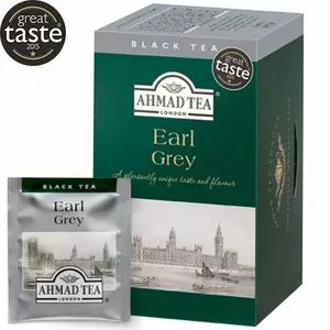 Черный чай AHMAD ALU EARL GREY, 20 пакетиков по 2 г в каждом пакетике