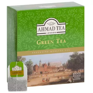 Tea bags Ahmad Green Tea — 100 bags, single-serve filter bags