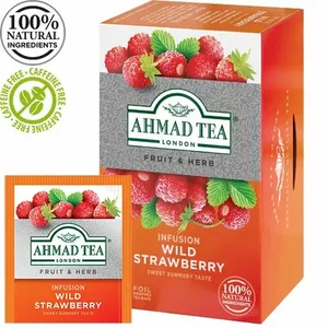 Tea Ahmad Alu Wild Strawberry 20 bags x 2 g — black tea with natural strawberry flavor