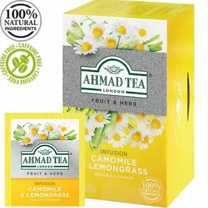 Tēja AHMAD Alu CAMOMILE & LEMONGRASS, 20 maisiņi x 1.5 g paciņā