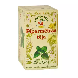 Herbal tea rūķīšu tēja Peppermint — 20 tea bags × 1 g, peppermint infusion