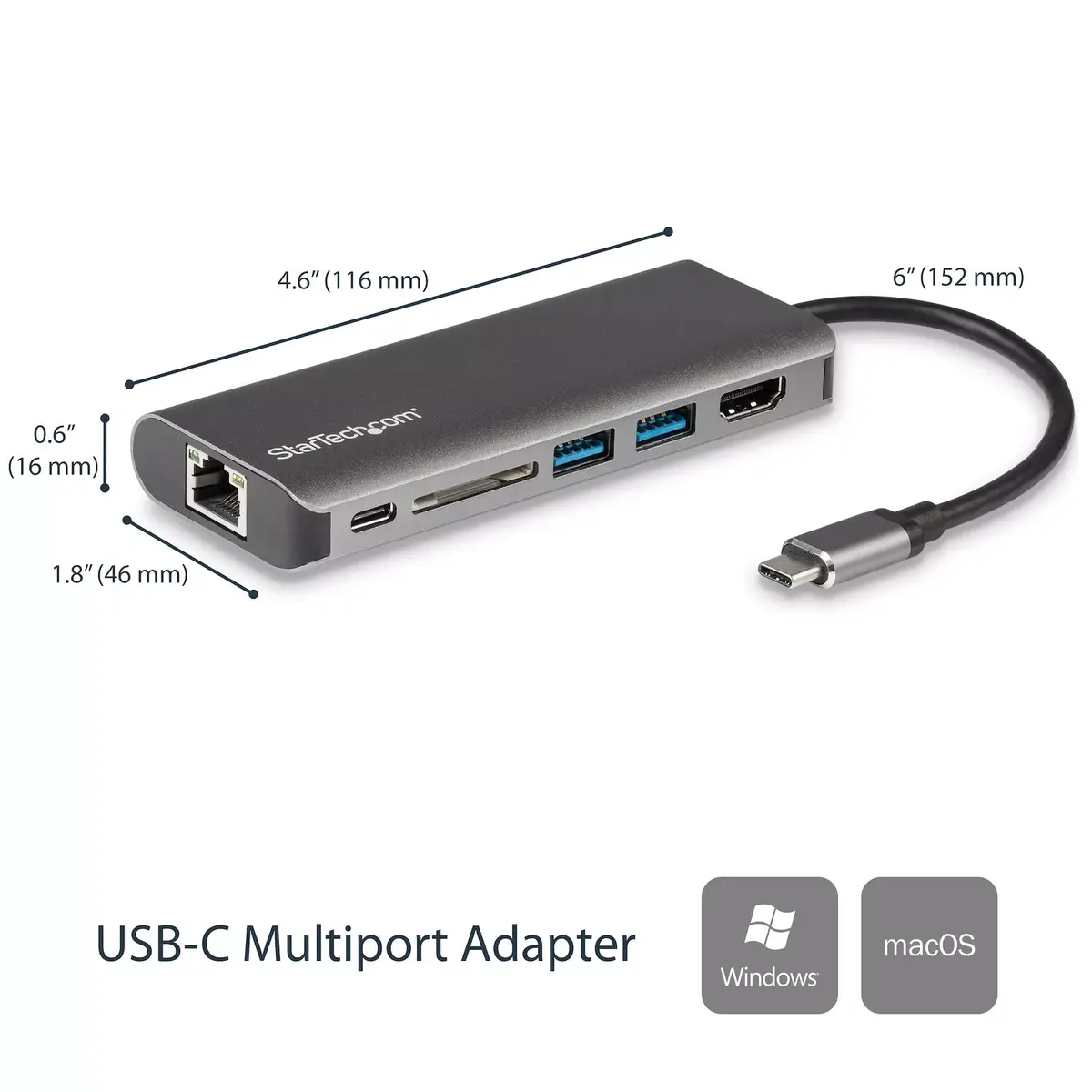USB C Multiport Adapter StarTech DKT30CHSDPD1 Photo 2