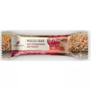 Herkuless Muesli Bar Strawberry Yogurt 25 g — cereal snack bar with strawberry yogurt coating
