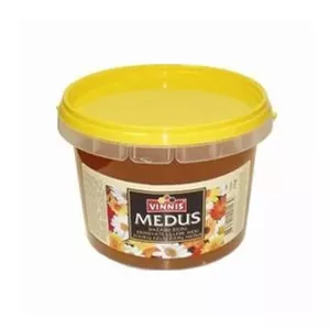 Jar of Flower Honey VINNIS 1 kg – natural floral honey, glass jar