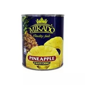 Mikado ananasa gredzeni, konservēti 820 g (netto 490 g) - Mikado