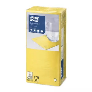 Paper napkins Tork Advanced 2-ply 200 pcs yellow 24×24 cm