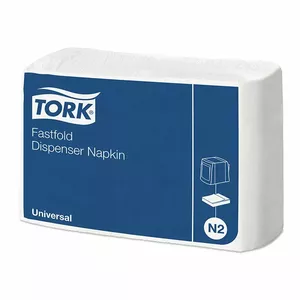 Tork universal N2 dispenser napkins, white, 1-ply, 300 sheets, 30 x 25 cm