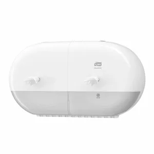 Диспенсер для туалетной бумаги Tork SmartOne Twin Mini 398x221x156 мм белый