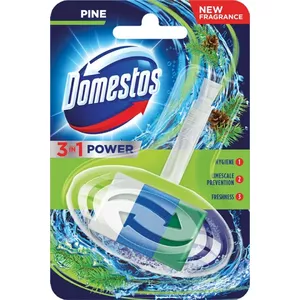 Domestos 3in1 Toilet Rim Block Pine 2x40g