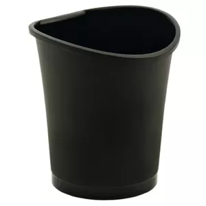 Waste bin ESSELTE BASKO 18L black – 18 litre capacity, compact office dustbin